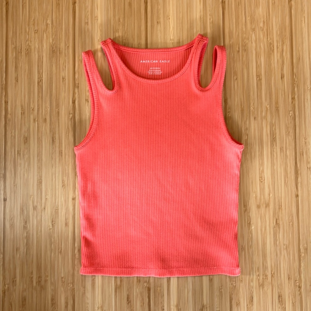 XS, Coral / pinkish American Eagle Tank Top